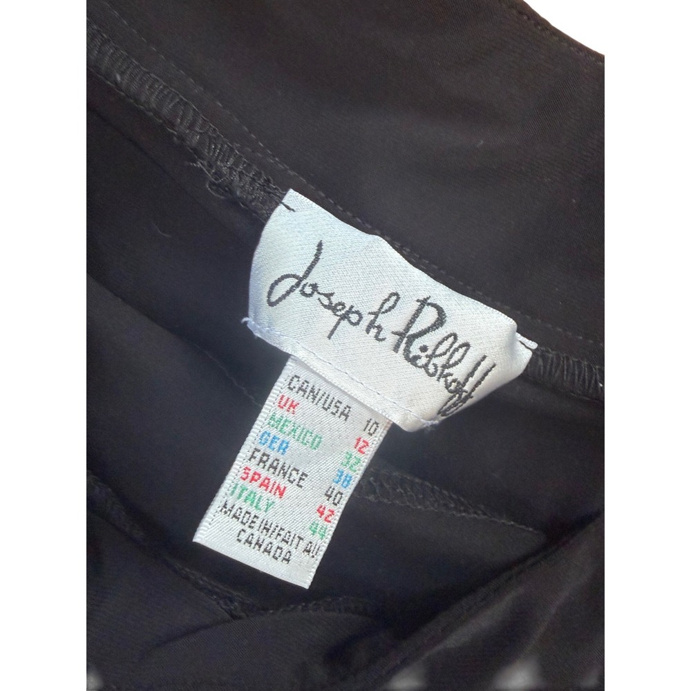 Joseph Ribkoff Black Tiered Petal Pencil Skirt Size 10 No Iron‎ Pull On - Picture 2 of 5